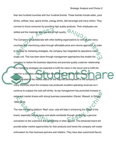 Strategic Analysis and Choice Invastigation