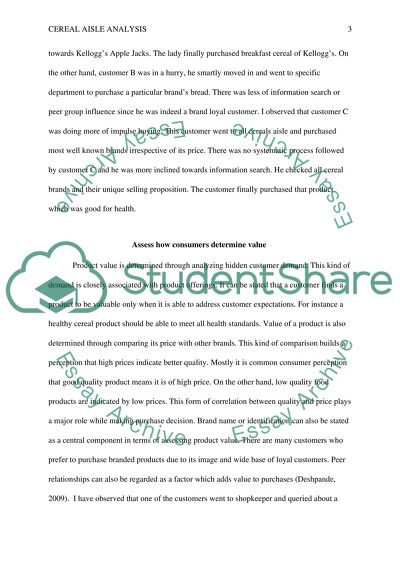 Cereal Aisle Analysis