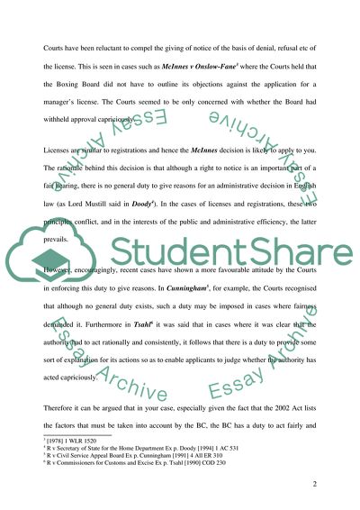 Analysis of Administrative Law Cases