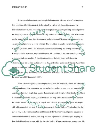 Schizophrenia as a Psychological Disorder