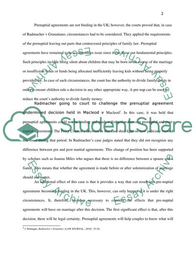 Prenuptial Agreements in UK