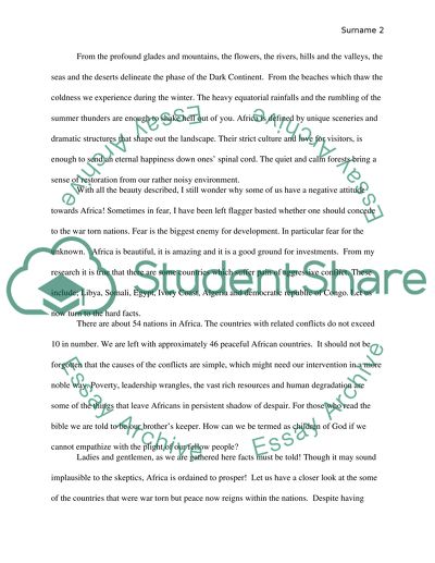 Essays on africa