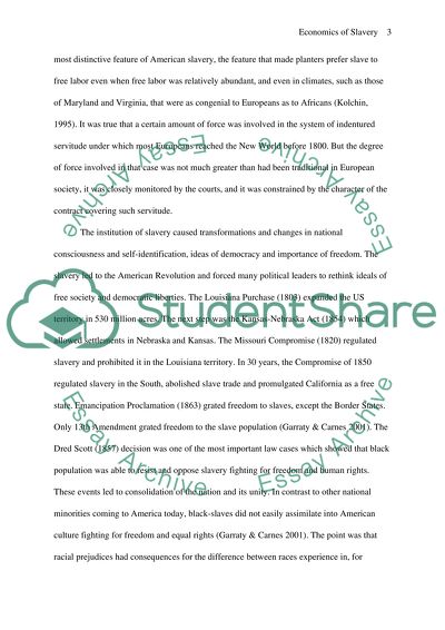 Economics of Slavery