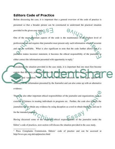 Analysis of Food Journalism