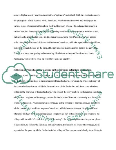 Praneshacharyas Actions in Samskara