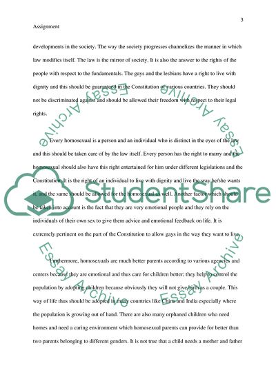 Should Homosexuals be Allowed to Marry