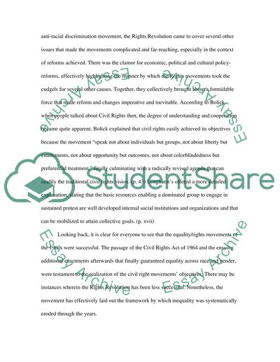 The Civil Rights Revolutions of the 60s