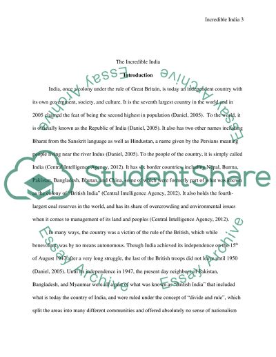 The Incredible India