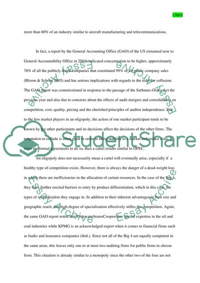 The Big Four Global Auditing