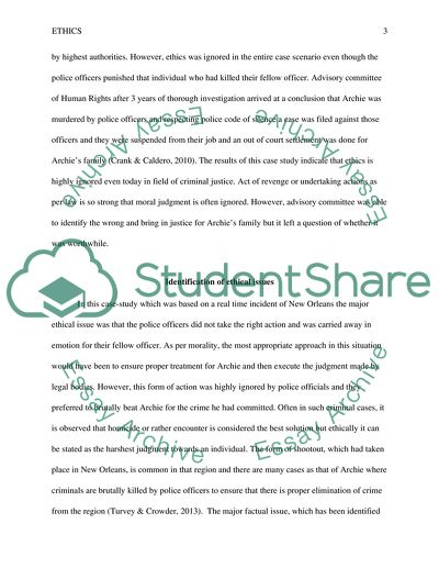 A Case Study on Ethics