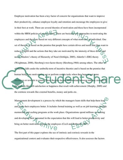 Reward Strategy and Management Development