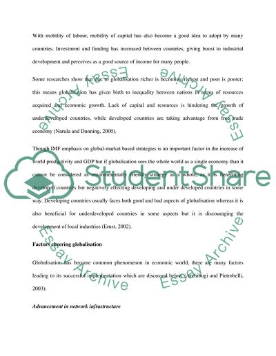 Globalisation and Development