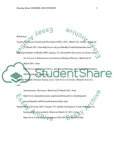 Gender and Hygiene:Could cleanliness be hurting girls