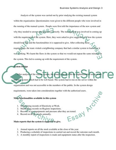 Business Systems Design