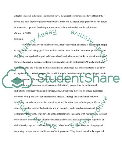 Banking and the management of financial institutions