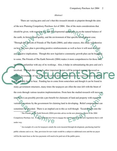 Planning Compulsory Purchase Act 2004