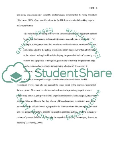 Devising a Recruitment and Selection Policy for International Organizations