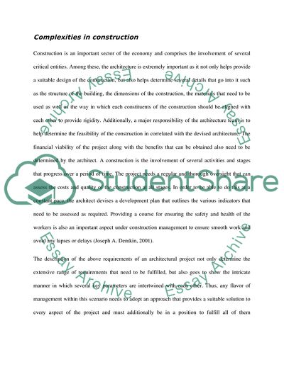 Strategic Management of Architectural Projects