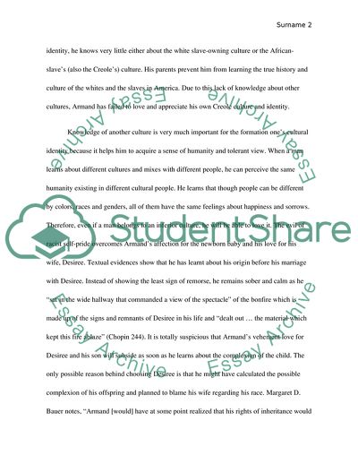 Discussion in the Context of Kate Chopins Desirees Baby