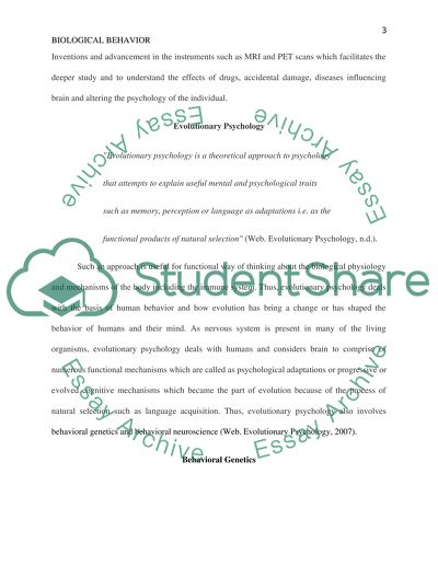 Theoretical Perspectives to Explain Biological Behavior