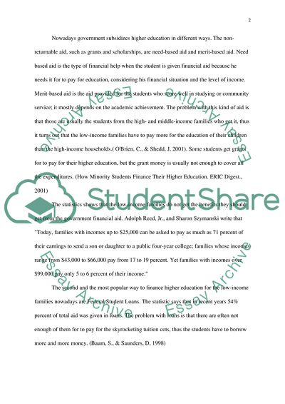 Should the Government Subsidize Higher Education