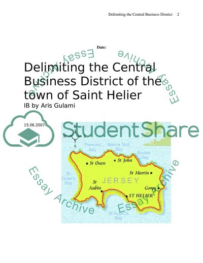 Delimiting the Central Business District