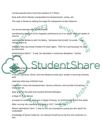 Shattered Warrior: The Psychology of the Hero in Lawrence of Arabia