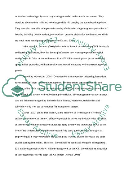 Benefits and Contributions of ICT to Educational Sector