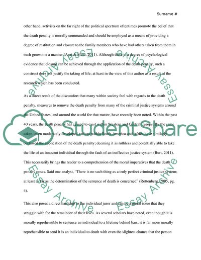 Death Penalty - a Sociological Exploration