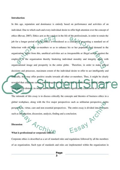 Critical Business Ethics in Global Workplace Human Relations - Credit Suisse