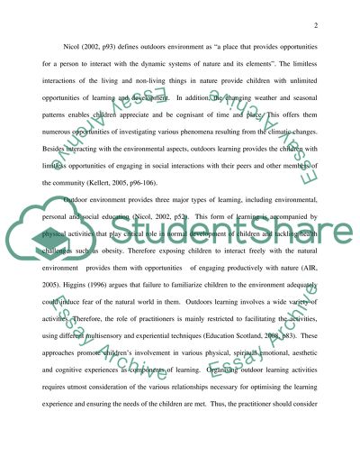 An Analysis of an Aspect of the Role of the Early Year Practitioner