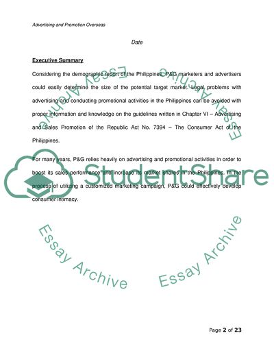 Advertising and Pomotion Overseas