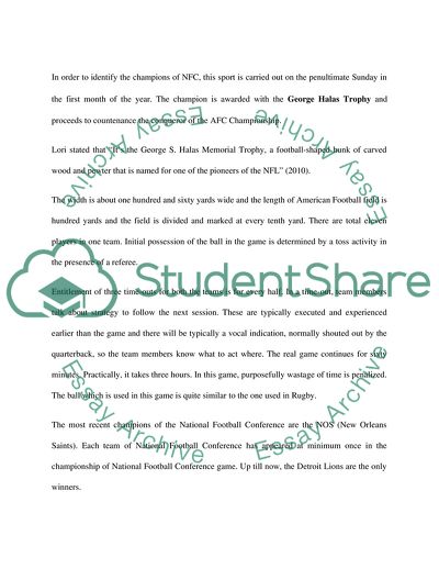 The Champions of NFC, the George Halas Trophy