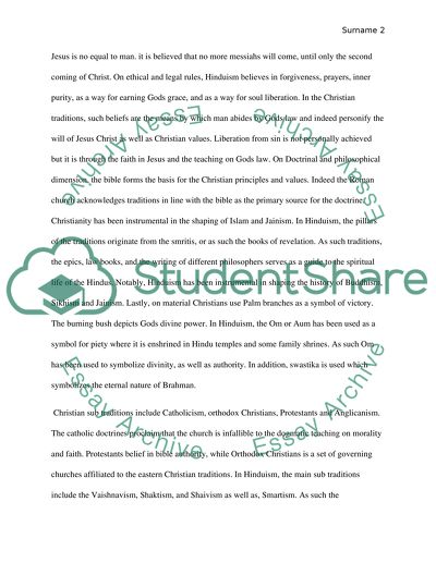 Wonder Of Science Essay Comparison Between Christianity And Hinduism Based On The Seven Dimensions Of Religion Example Of Thesis Statement In An Essay also Example Proposal Essay Comparison Between Christianity And Hinduism Based On The Seven Essay Paper Essay