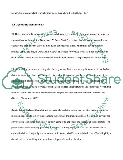 Dickenss Treatment of Social Mobility and Education in Our Mutual Friend