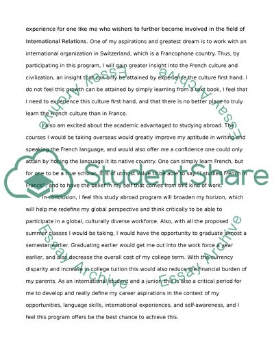 A Unique Experience in Studying Abroad