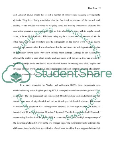 What evidence is there for dual route model in adult reading