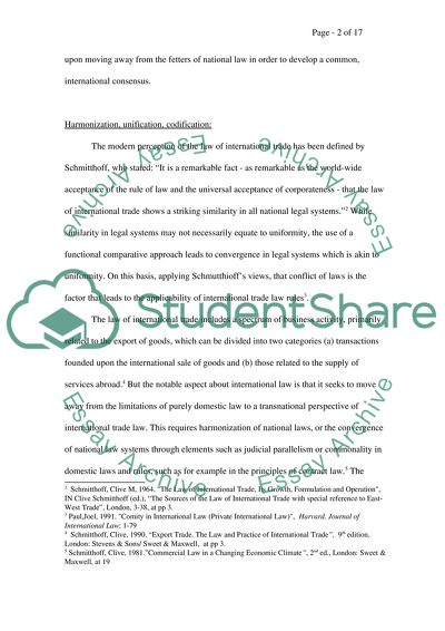The Legal Regime for International Sales