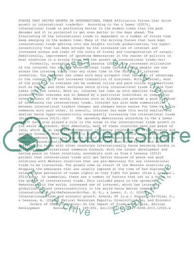 Forces That Drives Growth in International Trade