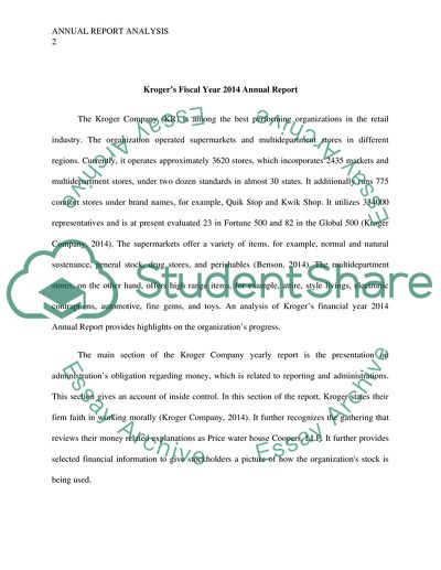 A2 Assignment 1: Annual Report Project