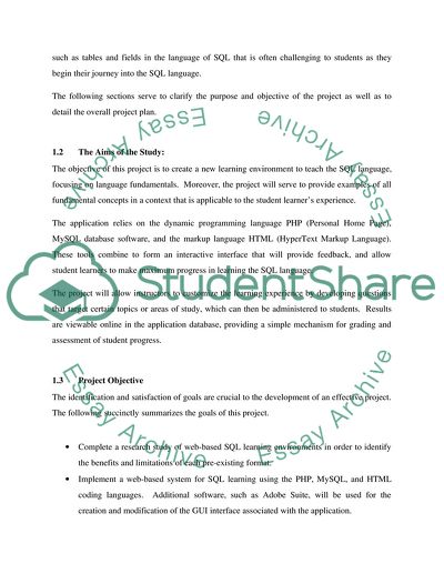 Learning Environment For Teaching The SQL Language