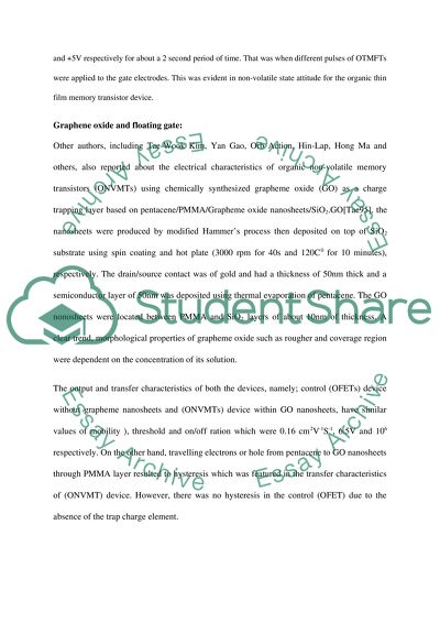 Organic memory transistor