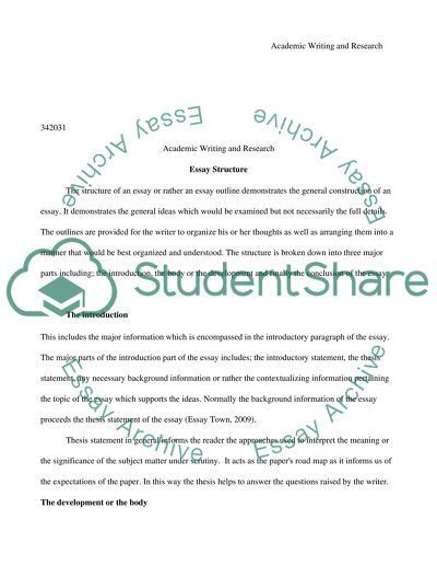 Preparing an Academic Writing: Structuring and Development of the Body