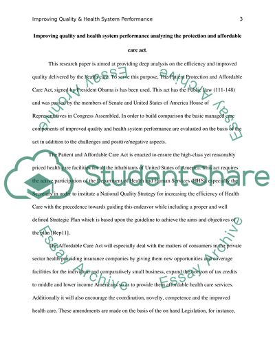 Improving Quality Health System Performance