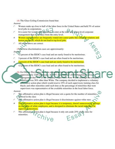 Unit IV Assessment Multiple Choice