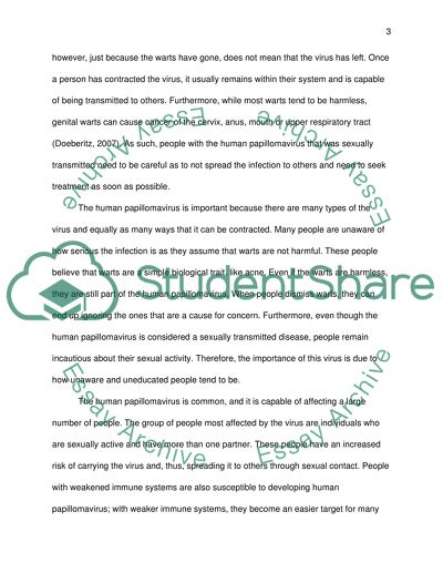 Human Papillomavirus Research Paper