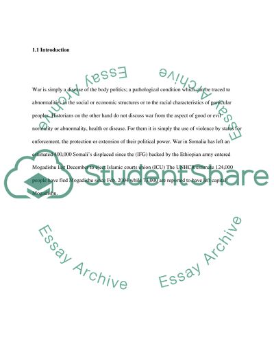 Strategic Forecasting for War in Somalia