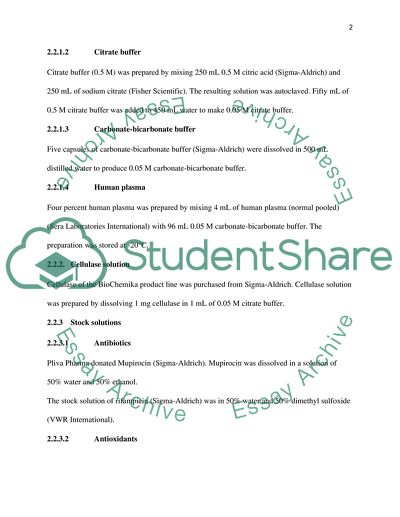 Consumables and General Methods