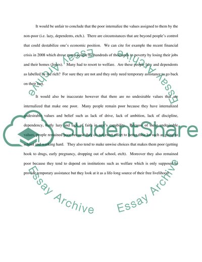 How the Non-Poor Label the Poor