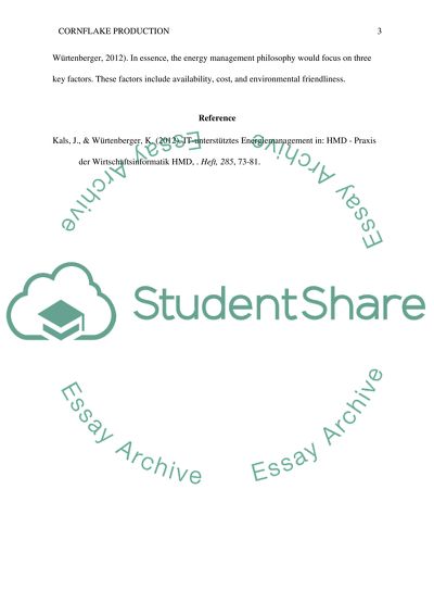 Cornflake Production
